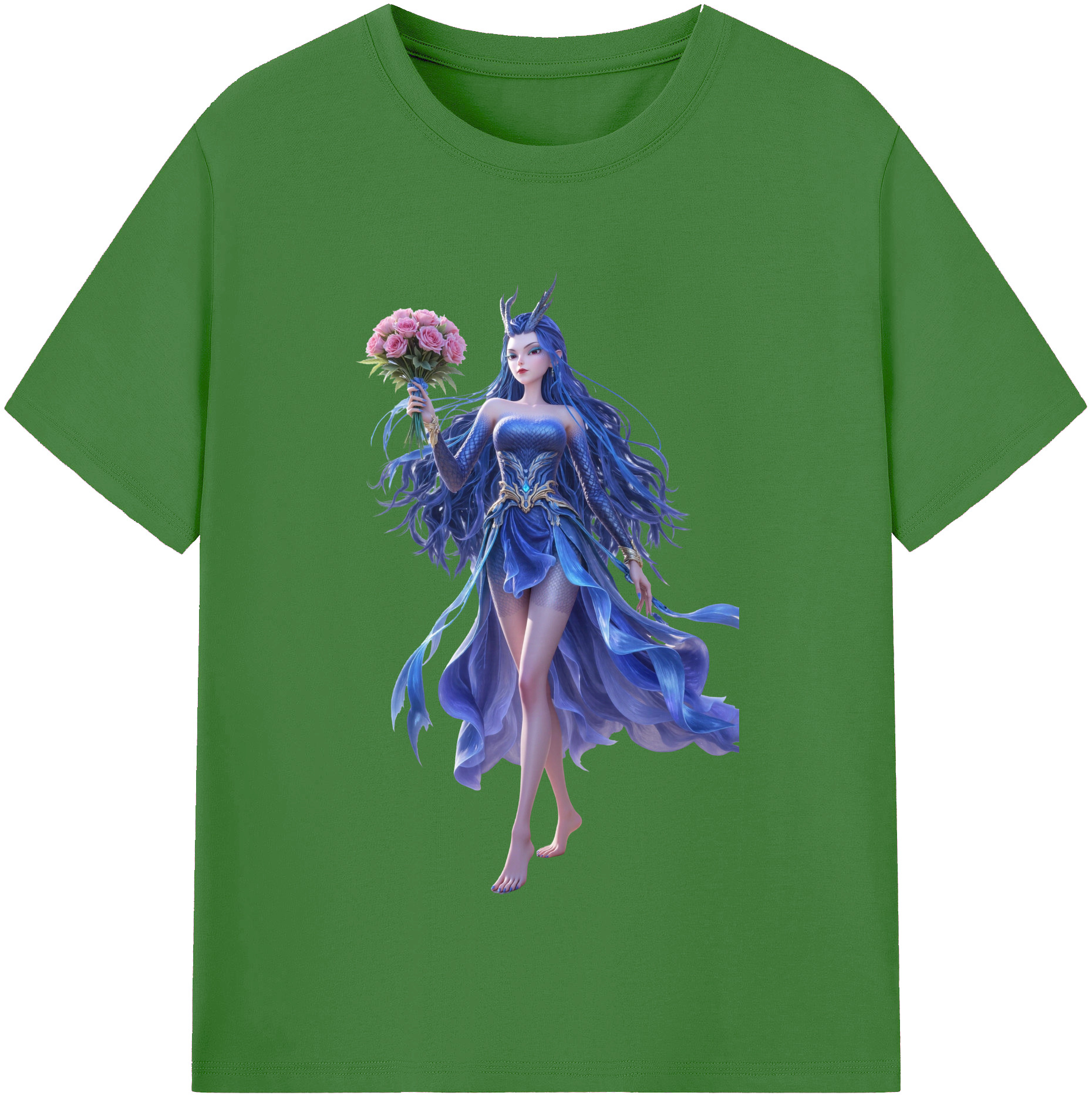 （画像用） Ne Zha 2 ナタ 魔童の大暴れ レディースカジュアルプリントTシャツ（綿100％）